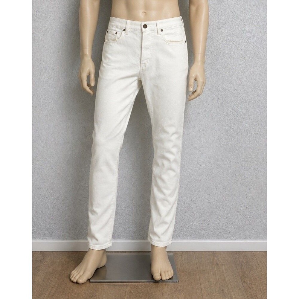 SAINT LAURENT D14 M/SL-LW  White  SLIM Skinny Fit LOW WAIST Men Jeans 28 Italy